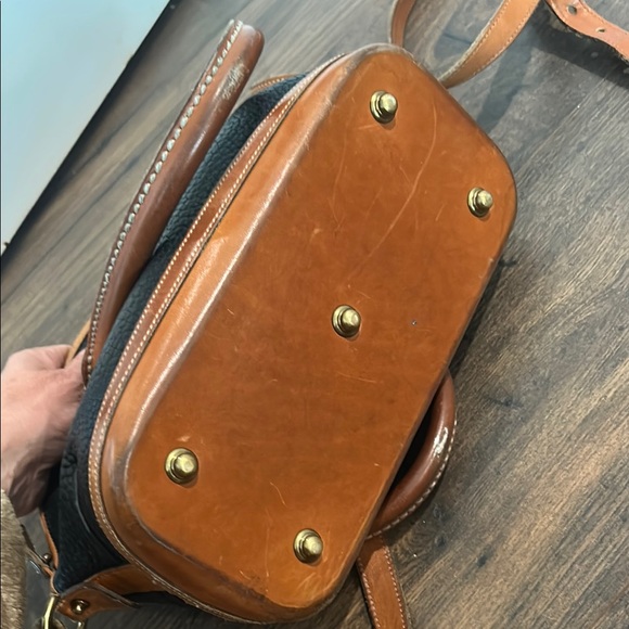 Dooney & Bourke Black and Tan Leather Satchel - Picture 7 of 11